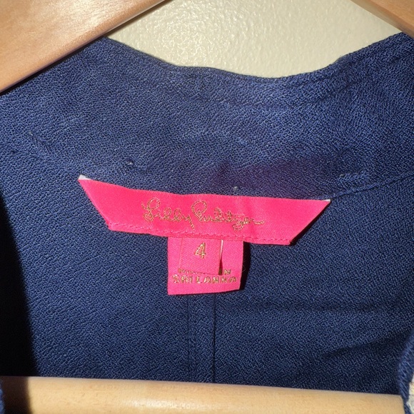 Lilly Pulitzer True Navy Jane Shift Cocktail Party Dress Size 4 - Picture 8 of 11